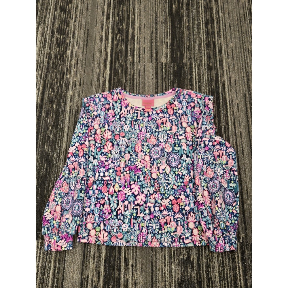 Lilly Pulitzer Girl L 10-12 Jewely MINI KAMALA SWEATSHIRT Pullover Sweater